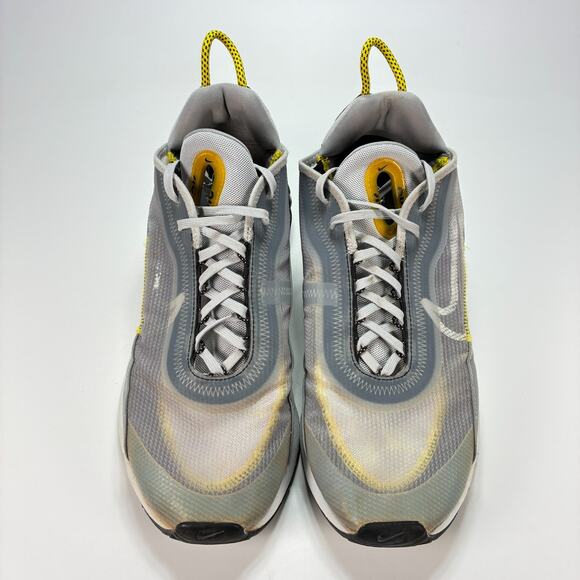 Nike Air Max 2090 Wolf Grey Yellow Athletic Running Shoes Lace up Men’s Size 11 - Picture 3 of 10